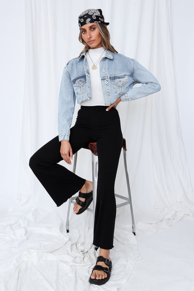 70s Spring Denim Jacket Light Blue-Trogz