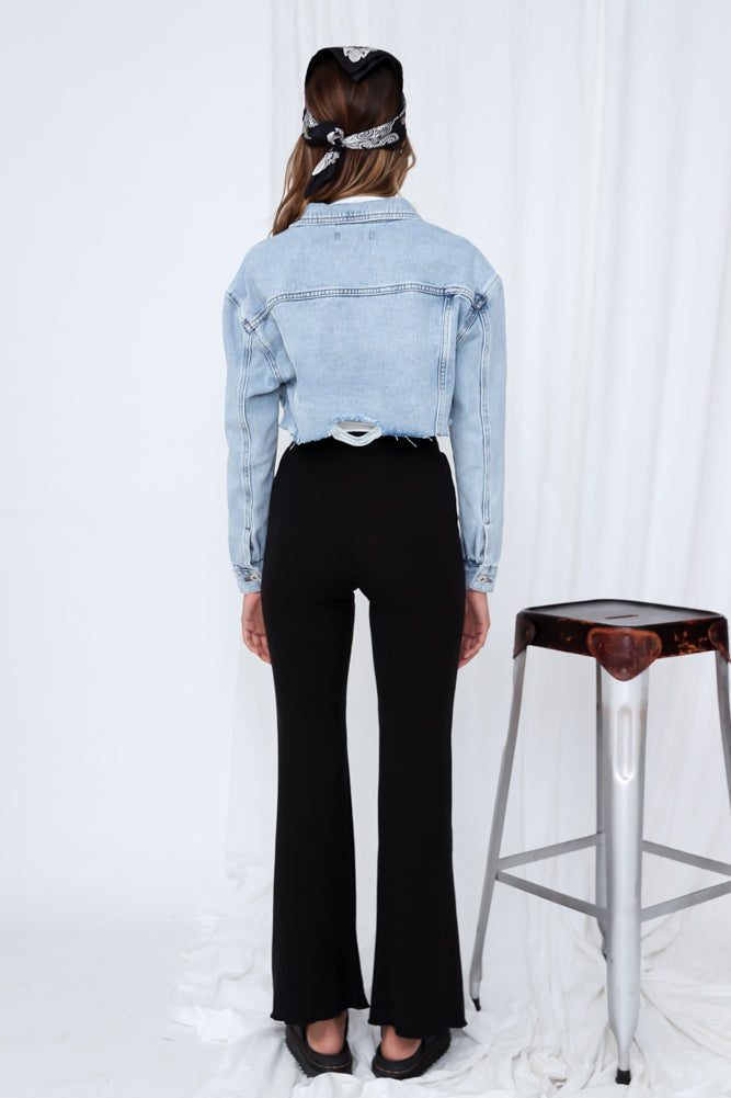 70s Spring Denim Jacket Light Blue-Trogz