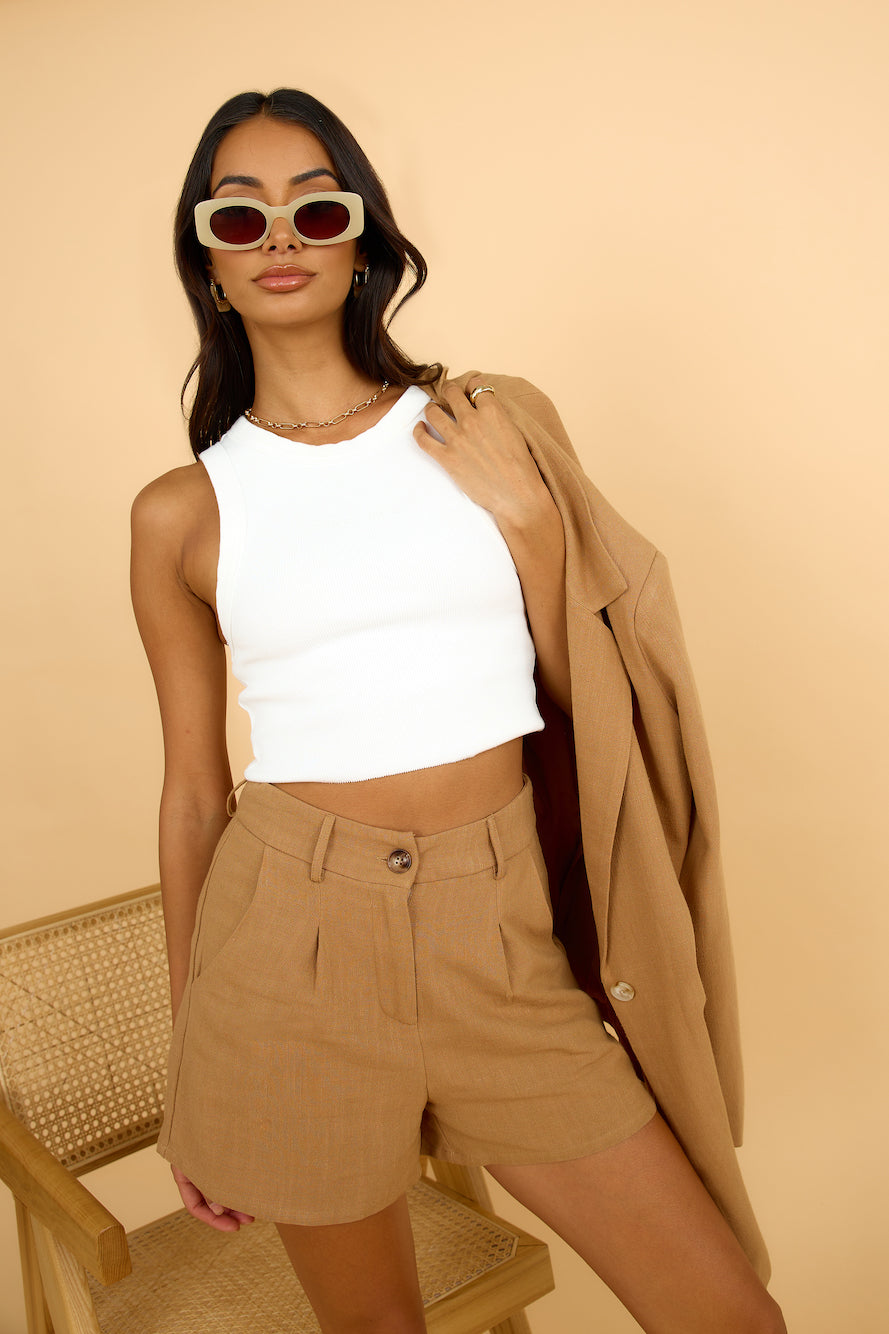 ABRAND A Heather Singlet White Sand-Trogz