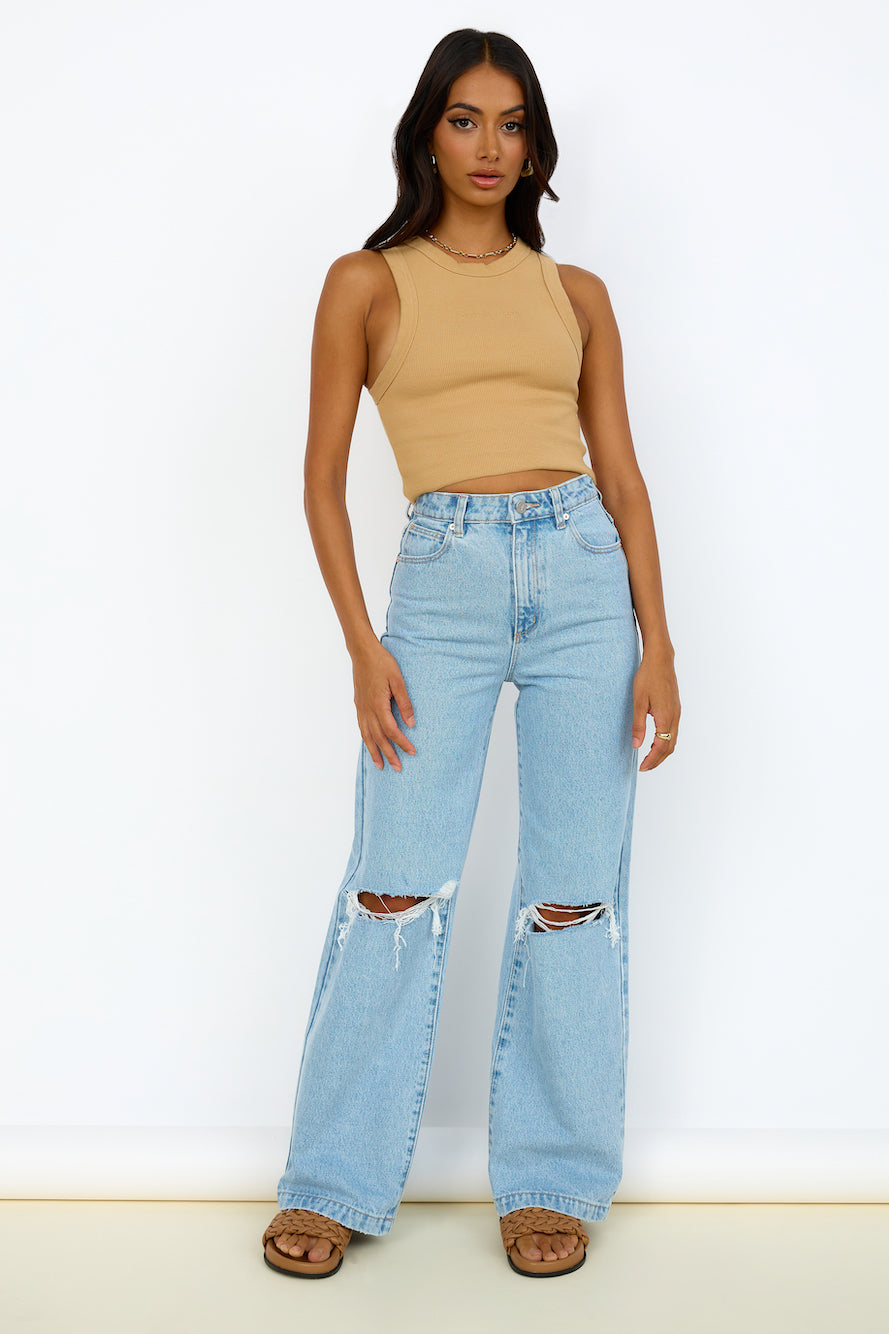 ABRAND A Heather Singlet Tan-Trogz