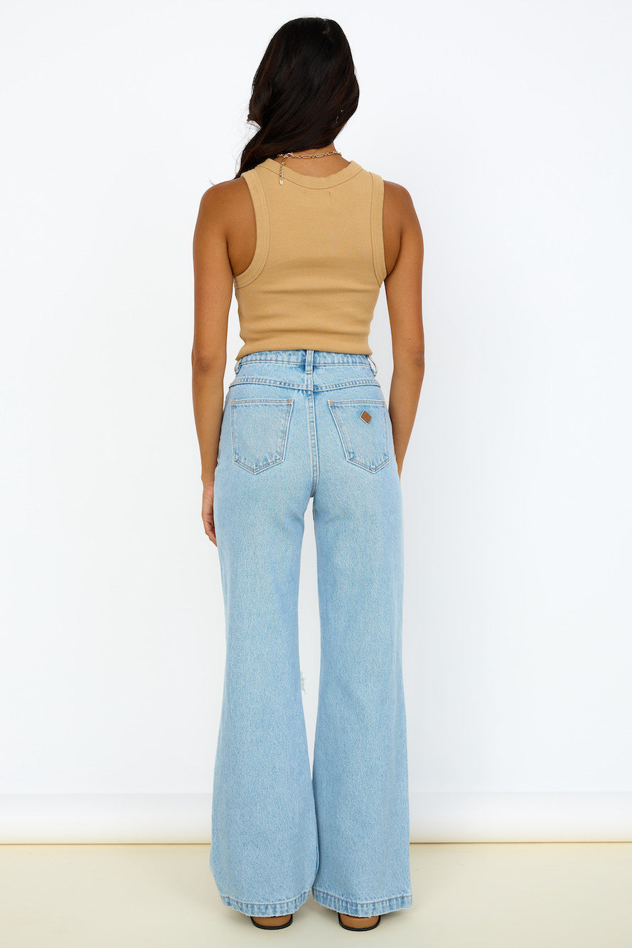 ABRAND A Heather Singlet Tan-Trogz