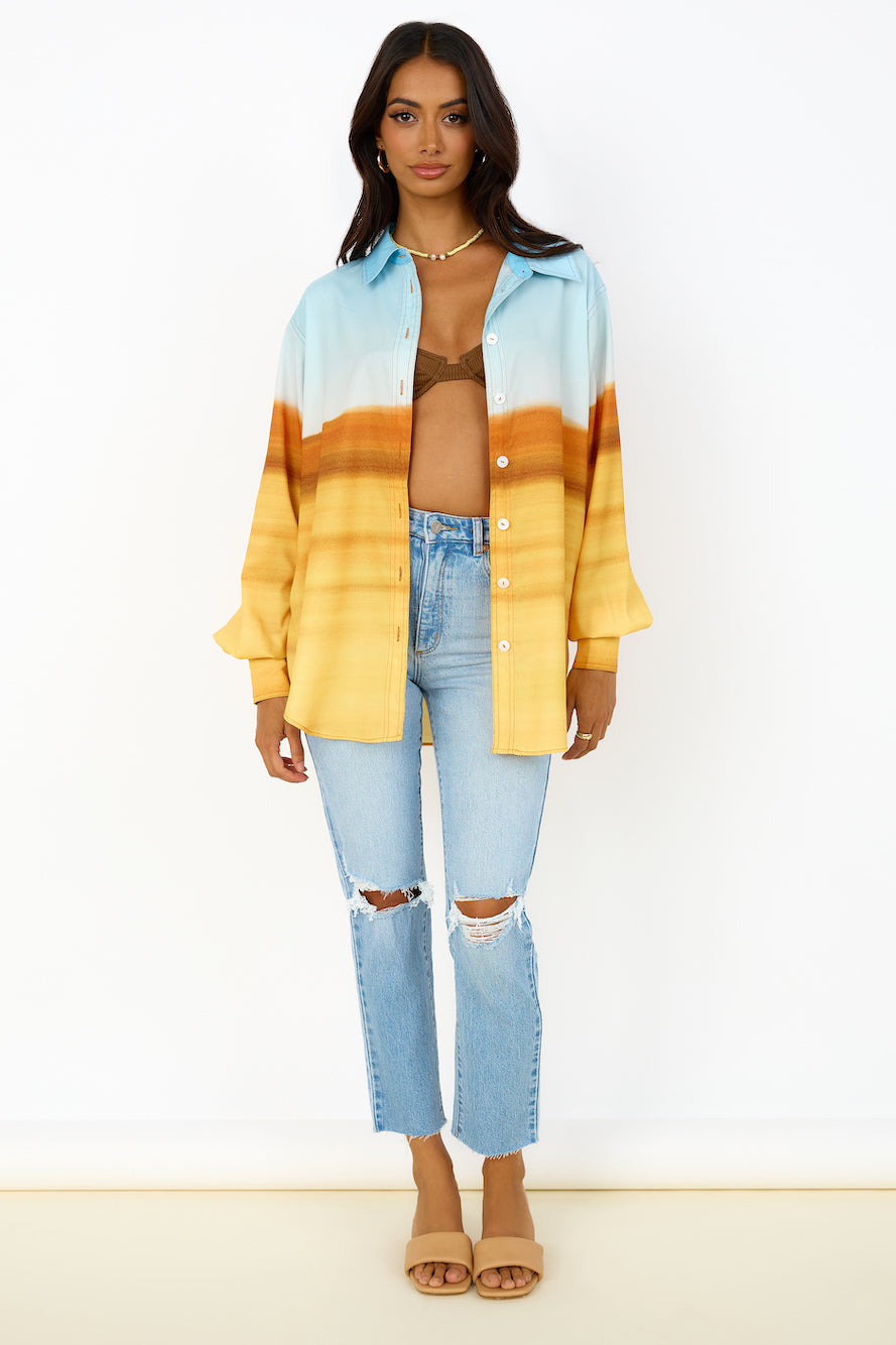 C/MEO COLLECTIVE Vertigo Shirt Landscape Print-Trogz