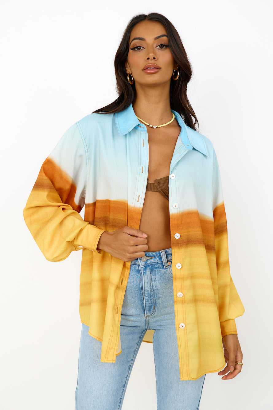 C/MEO COLLECTIVE Vertigo Shirt Landscape Print-Trogz