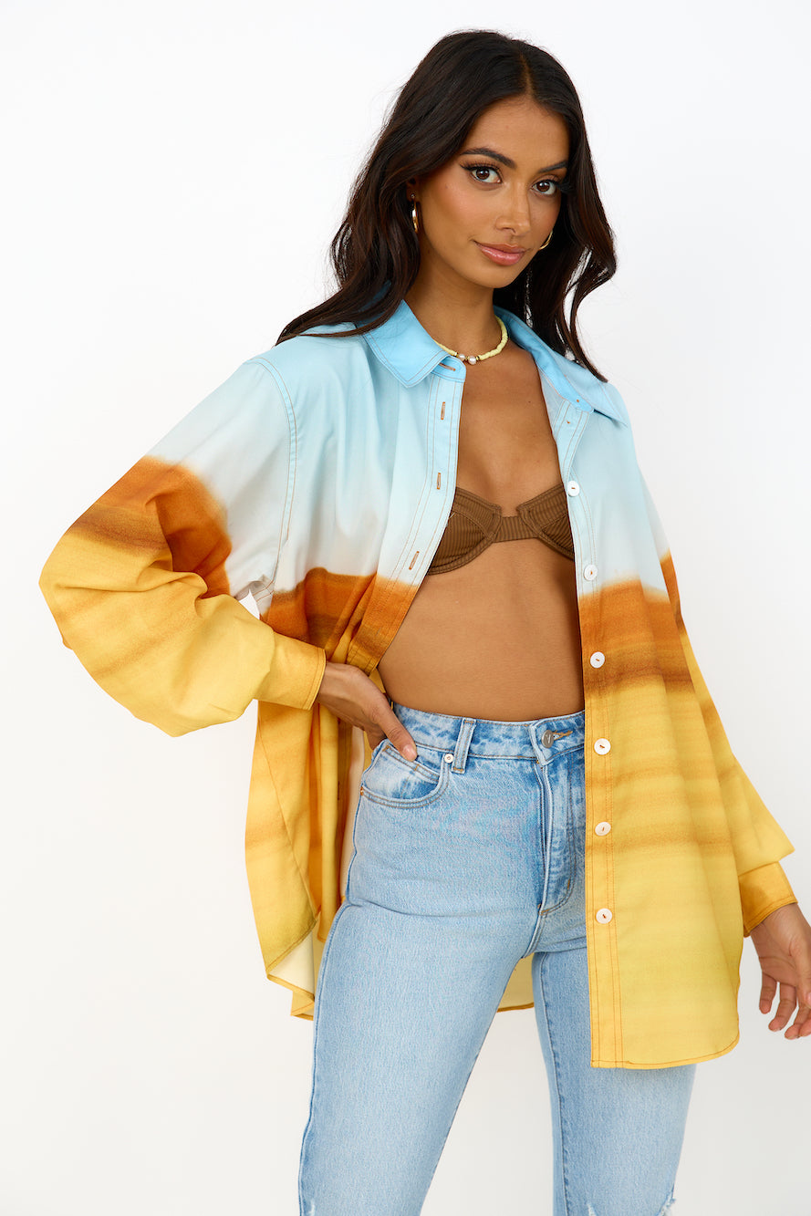 C/MEO COLLECTIVE Vertigo Shirt Landscape Print-Trogz