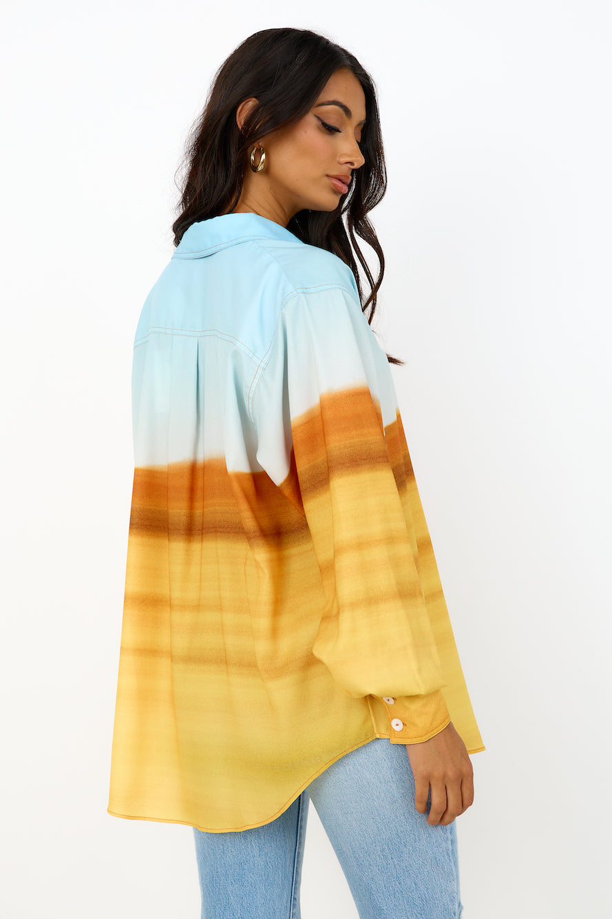 C/MEO COLLECTIVE Vertigo Shirt Landscape Print-Trogz