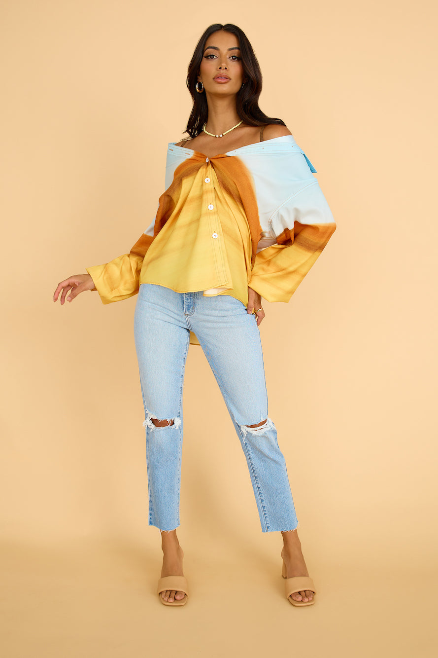 C/MEO COLLECTIVE Vertigo Shirt Landscape Print-Trogz