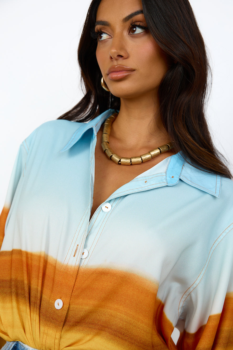 C/MEO COLLECTIVE Vertigo Shirt Landscape Print-Trogz