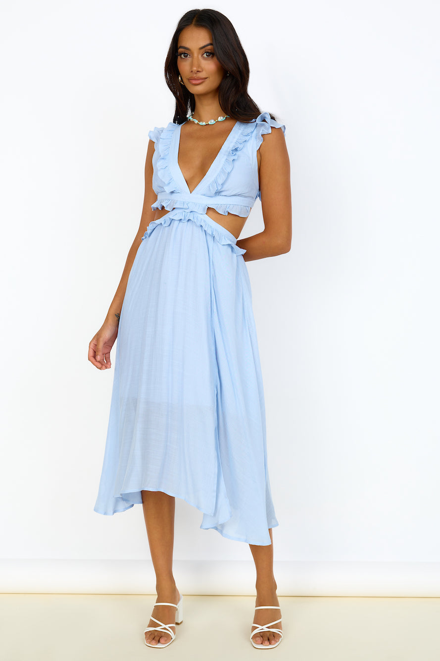 Angel Numbers Maxi Dress Blue-Trogz