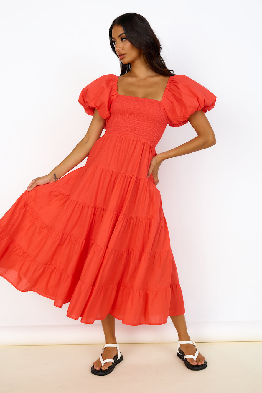 Adela Maxi Dress Red-Trogz