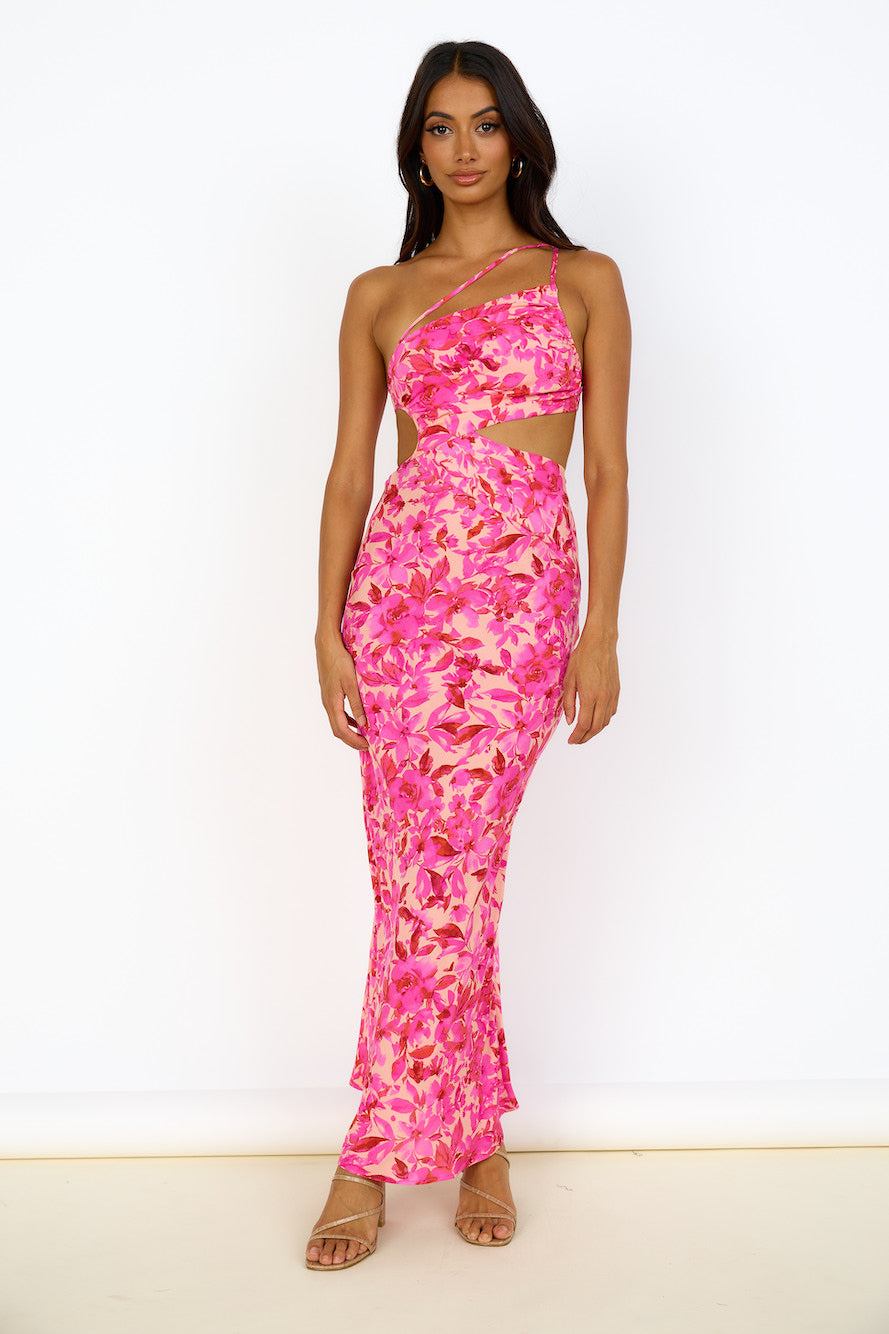Believe Me Maxi Dress Pink-Trogz