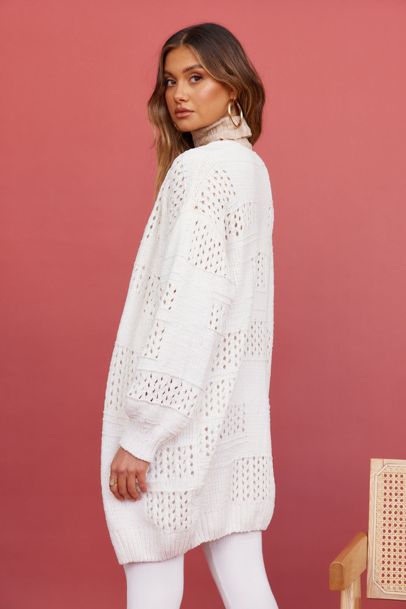 Lasting Point Cardigan White-Trogz