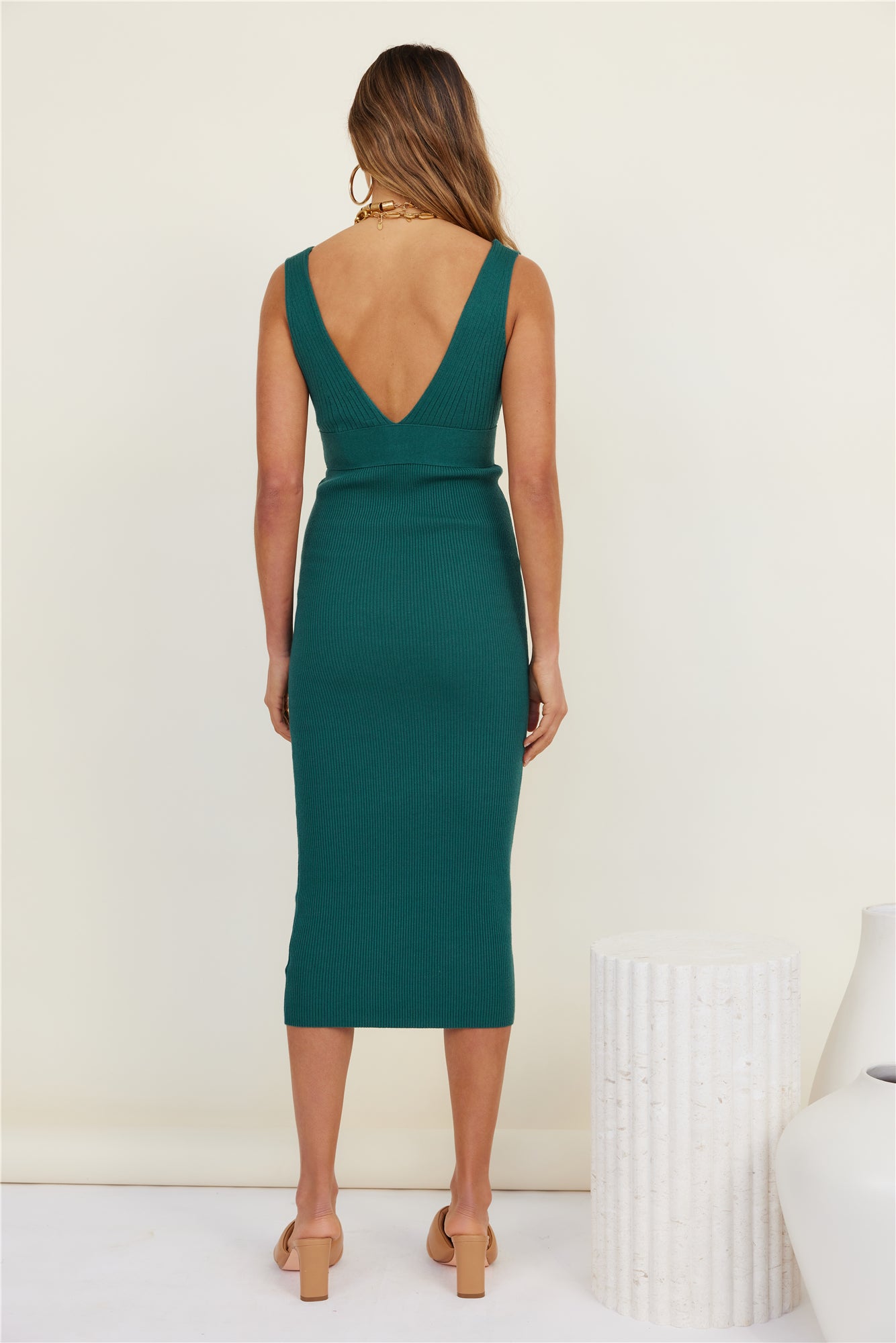 Changing Directions Maxi Dress Forest Green-Trogz