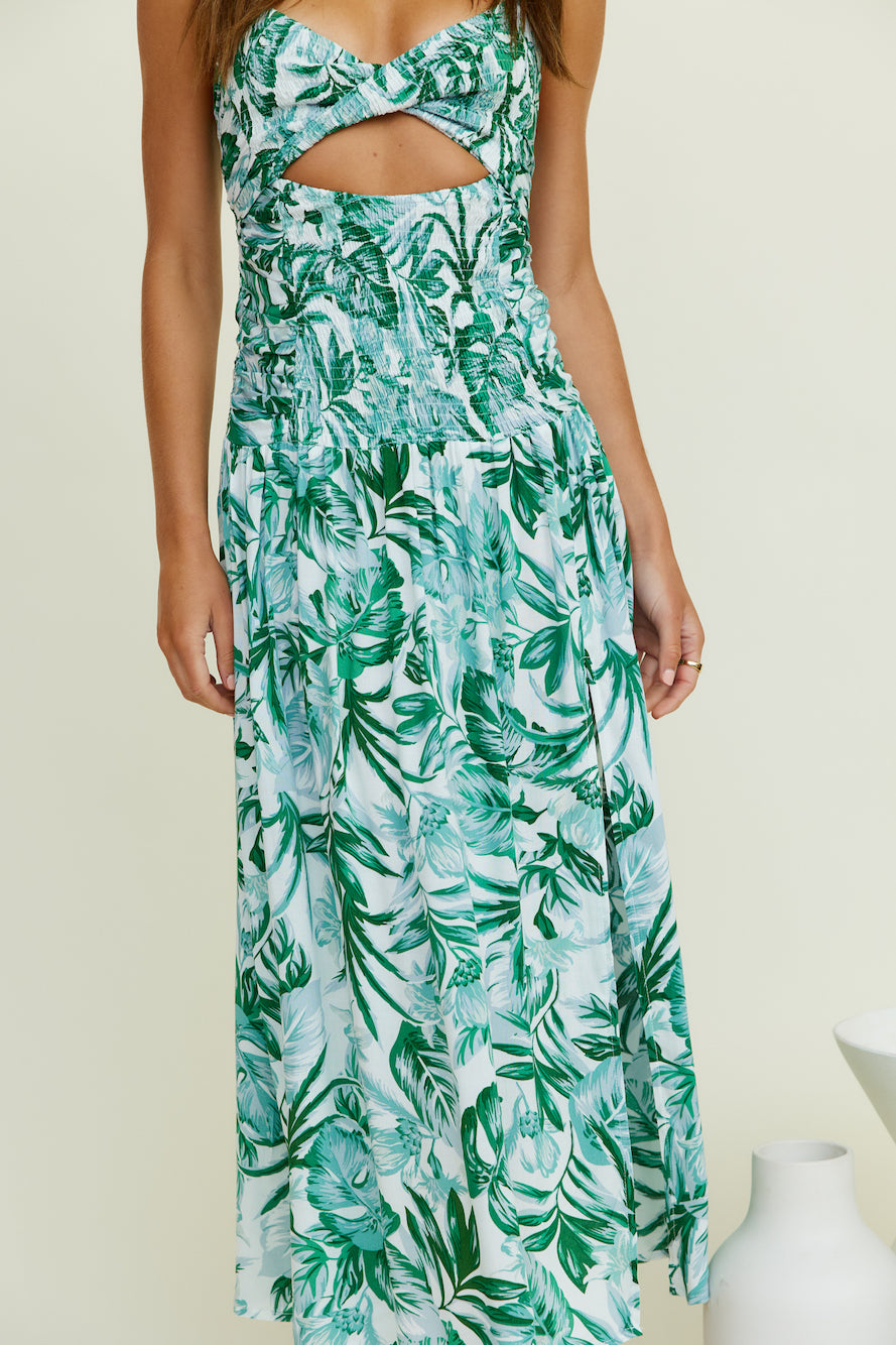 Araceae Maxi Dress Green-Trogz