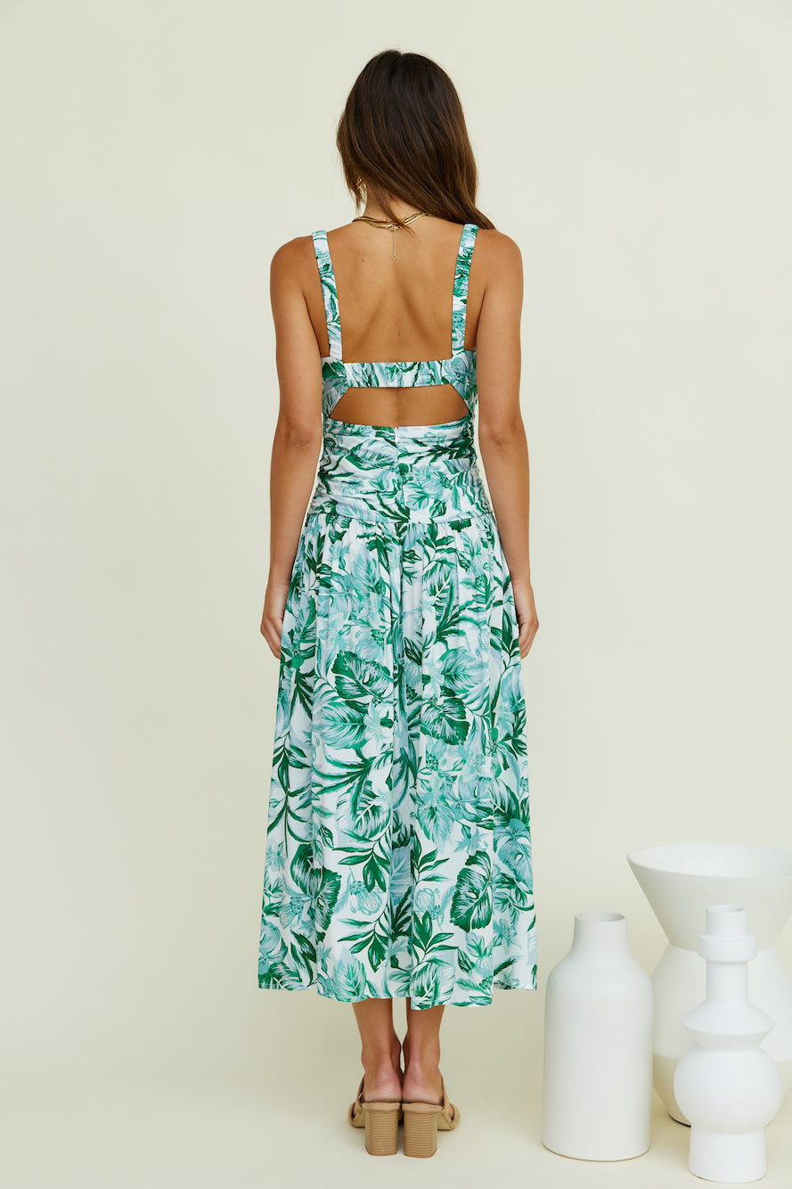 Araceae Maxi Dress Green-Trogz