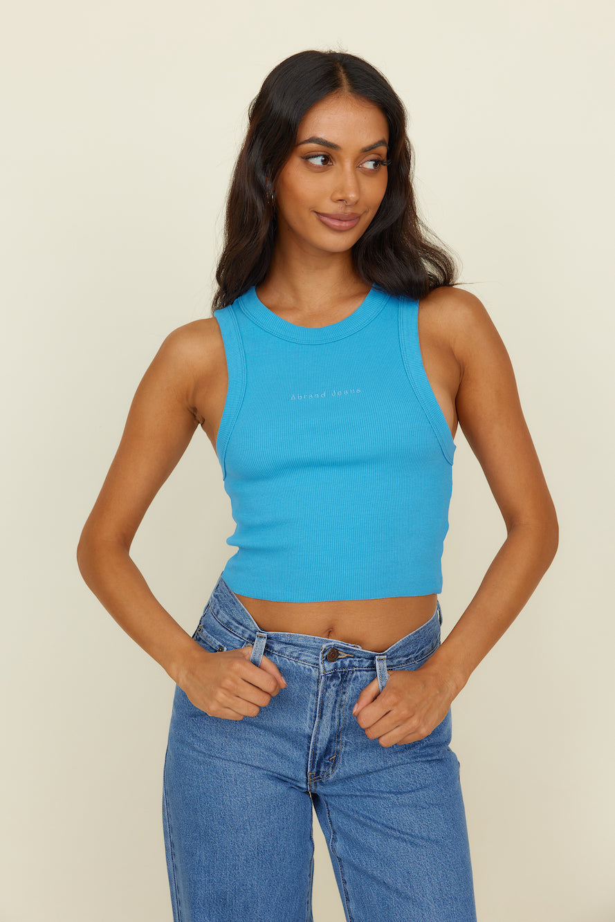 ABRAND A Heather Singlet Sky Blue-Trogz