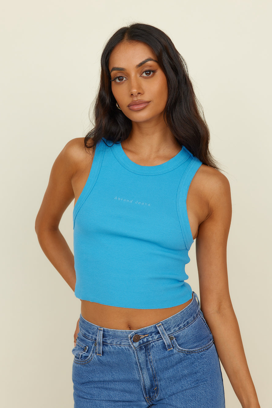 ABRAND A Heather Singlet Sky Blue-Trogz