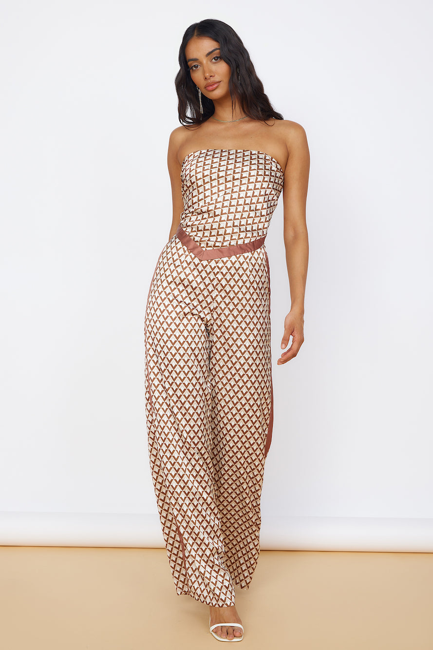 SEVEN WONDERS Milani Satin Pant Chocolate-Trogz