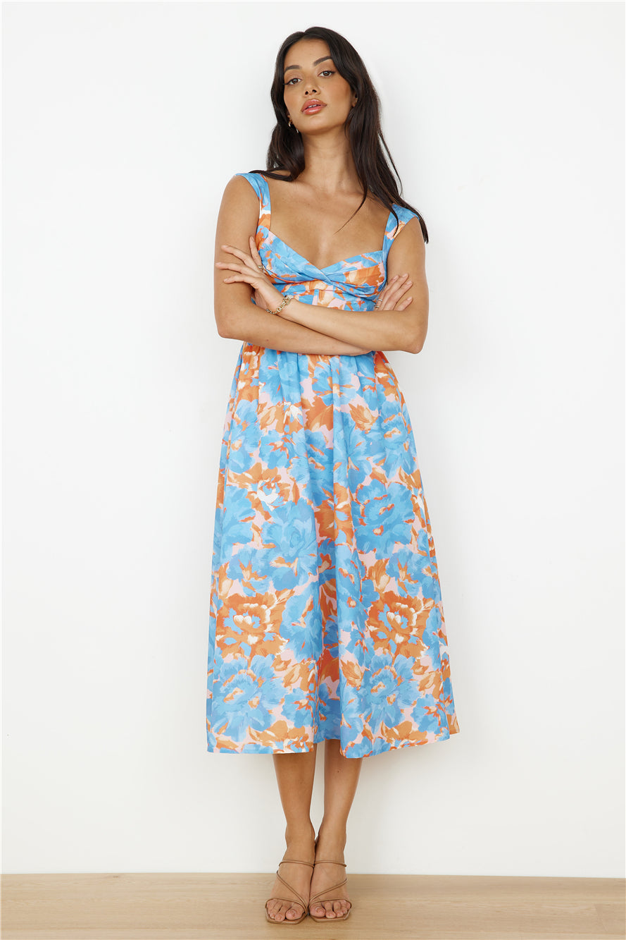 All Day Midi Dress Blue-Trogz