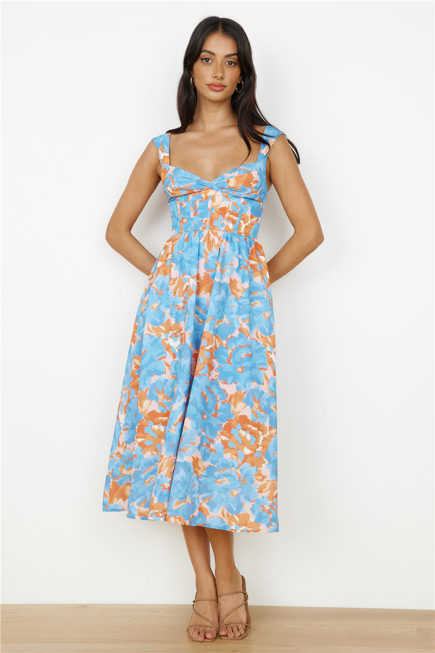 All Day Midi Dress Blue-Trogz