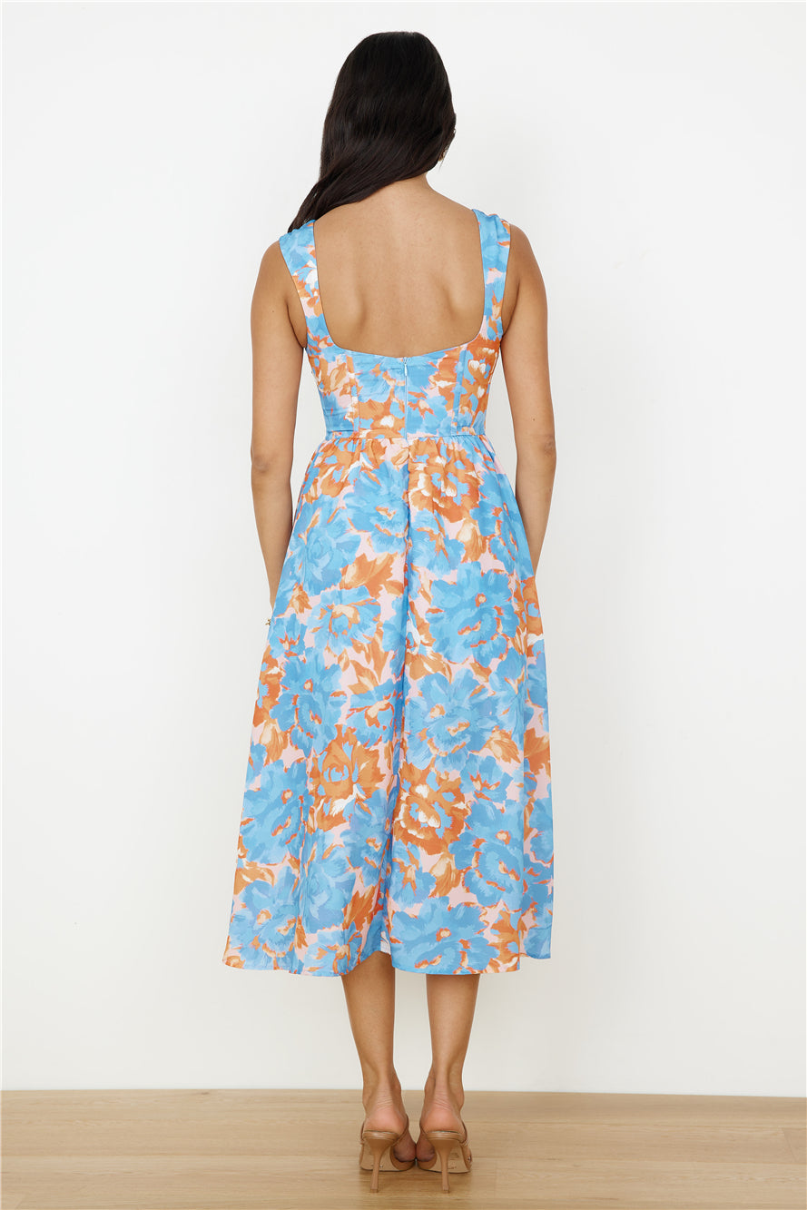 All Day Midi Dress Blue-Trogz