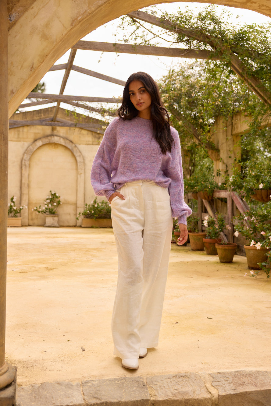 Mikale Knit Jumper Purple-Trogz