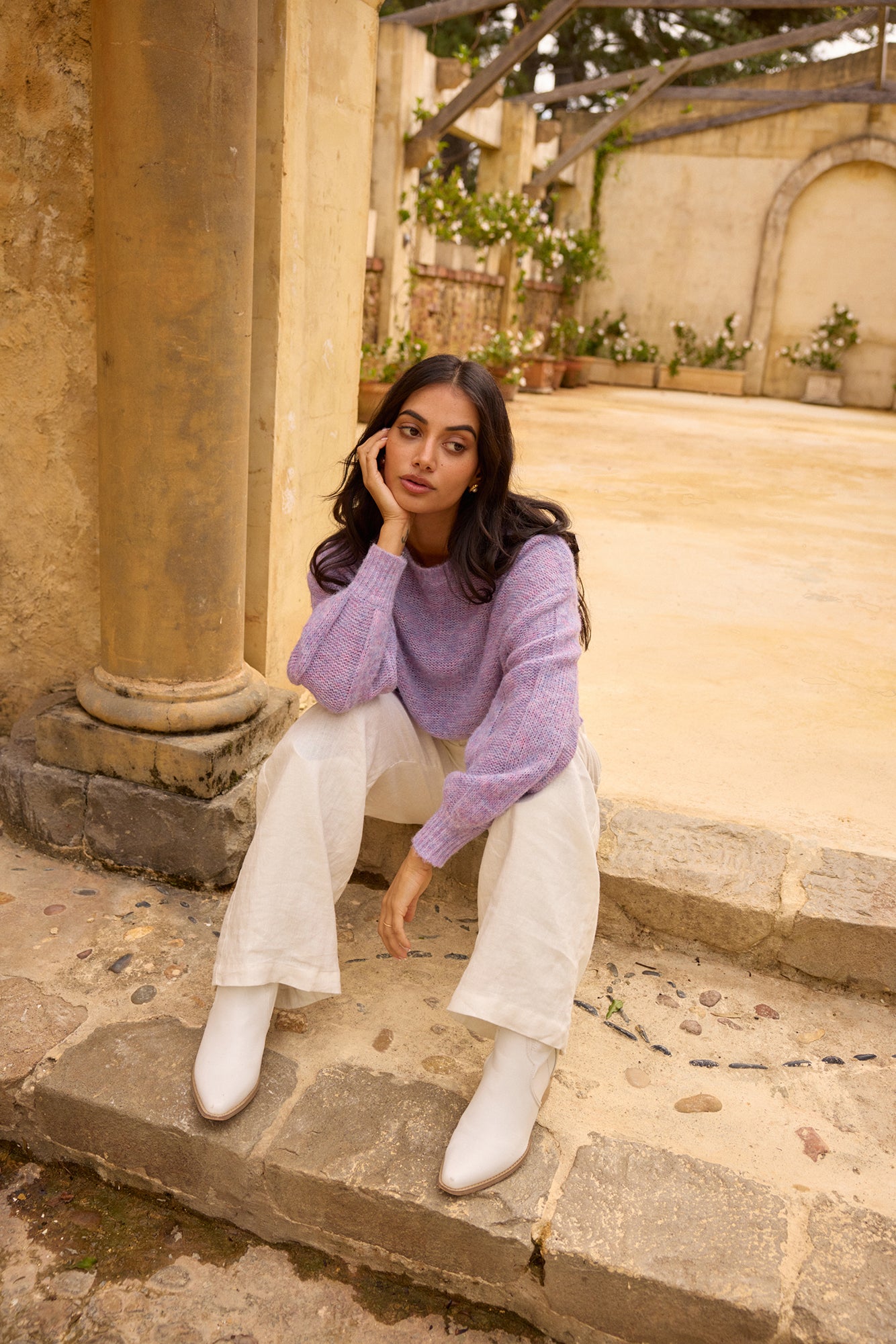 Mikale Knit Jumper Purple-Trogz