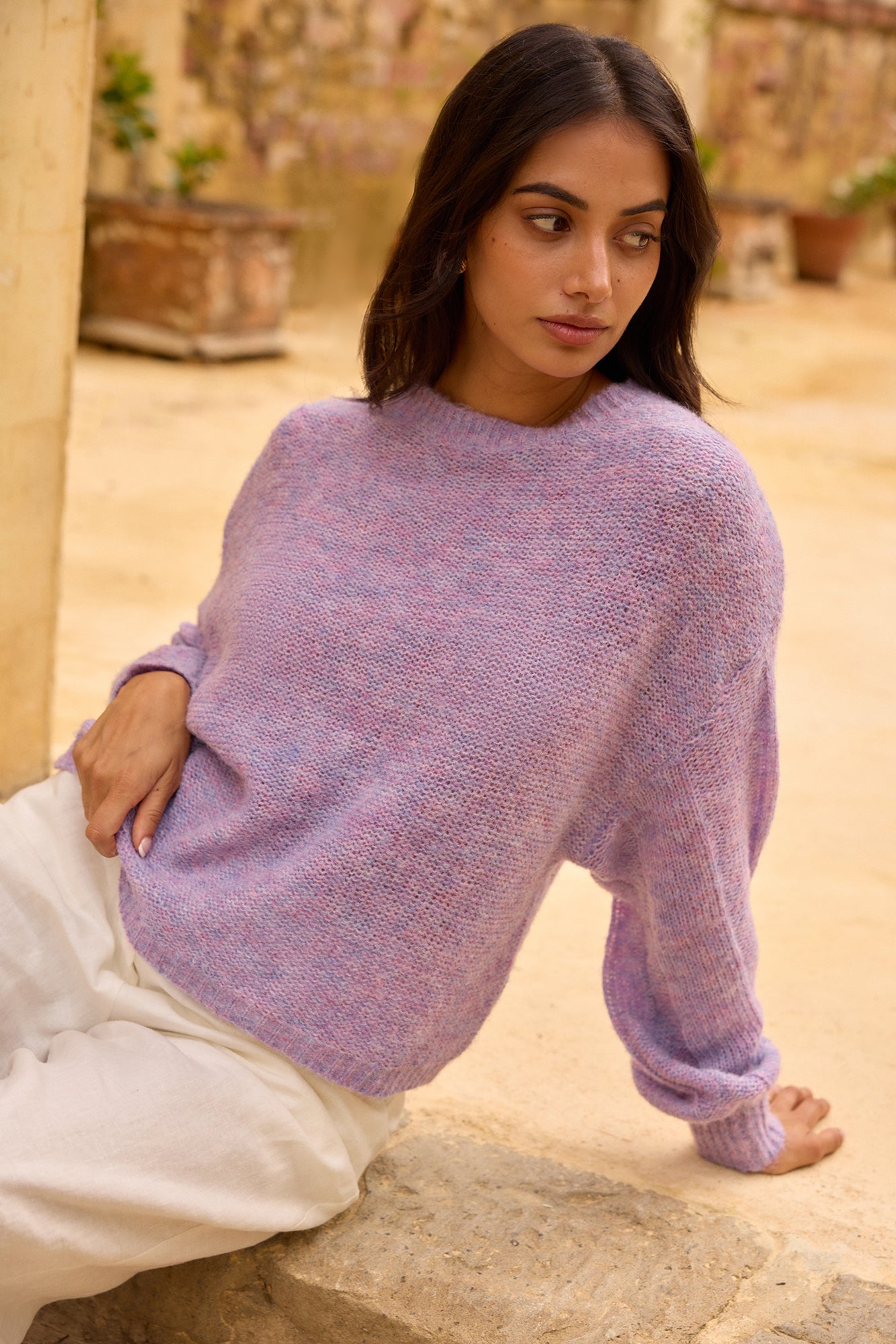 Mikale Knit Jumper Purple-Trogz