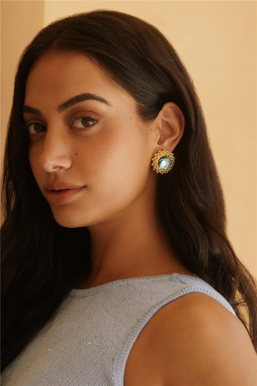18K Gold Plated Tide Pool Earrings Gold-Trogz