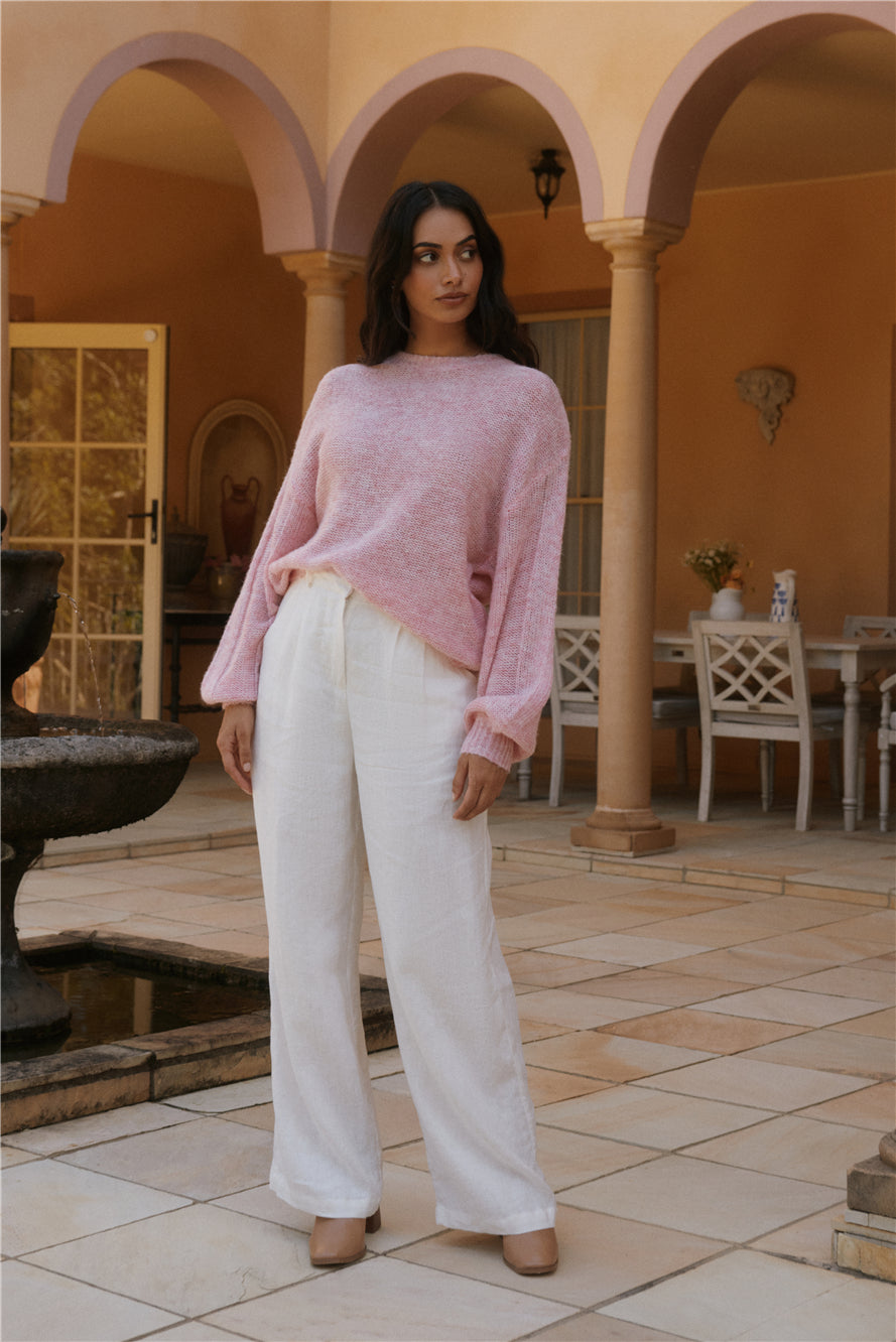 Mikale Knit Jumper Pink-Trogz
