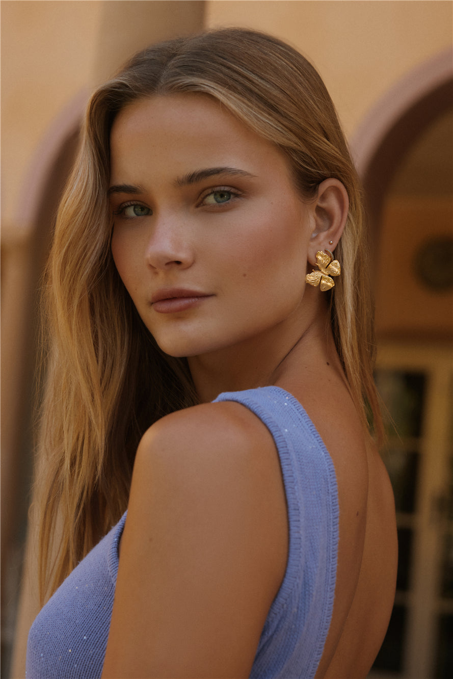 18k Gold Plated Spread Your Wings Earrings Gold-Trogz