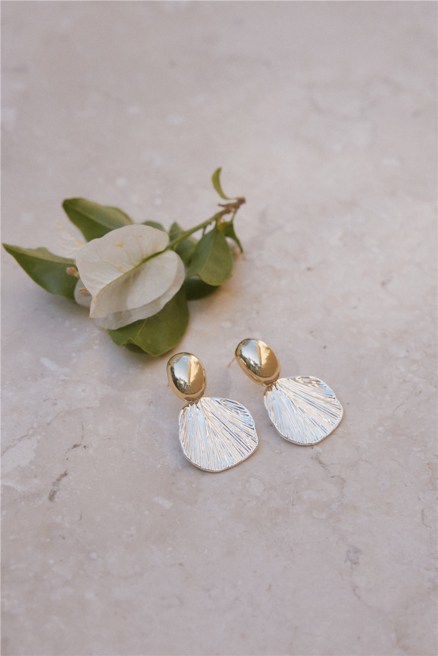 18K Goldplated Sea Shadow Earrings Gold-Trogz