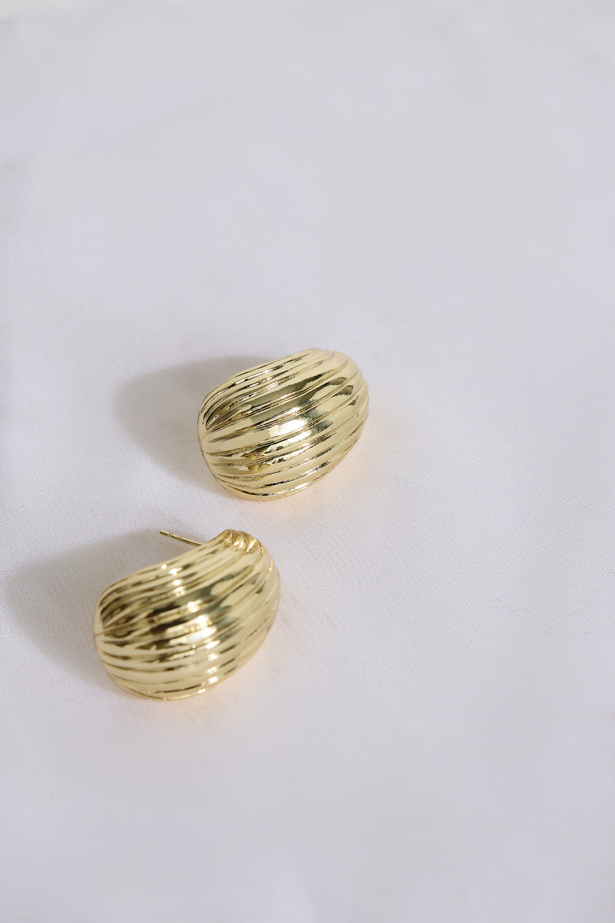 18K Gold Plated Spotlight Earrings Gold-Trogz