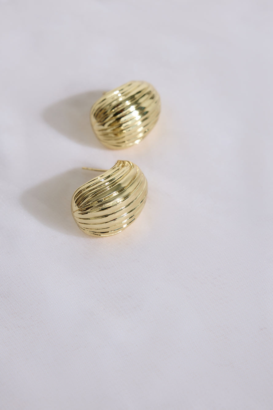 18K Gold Plated Spotlight Earrings Gold-Trogz