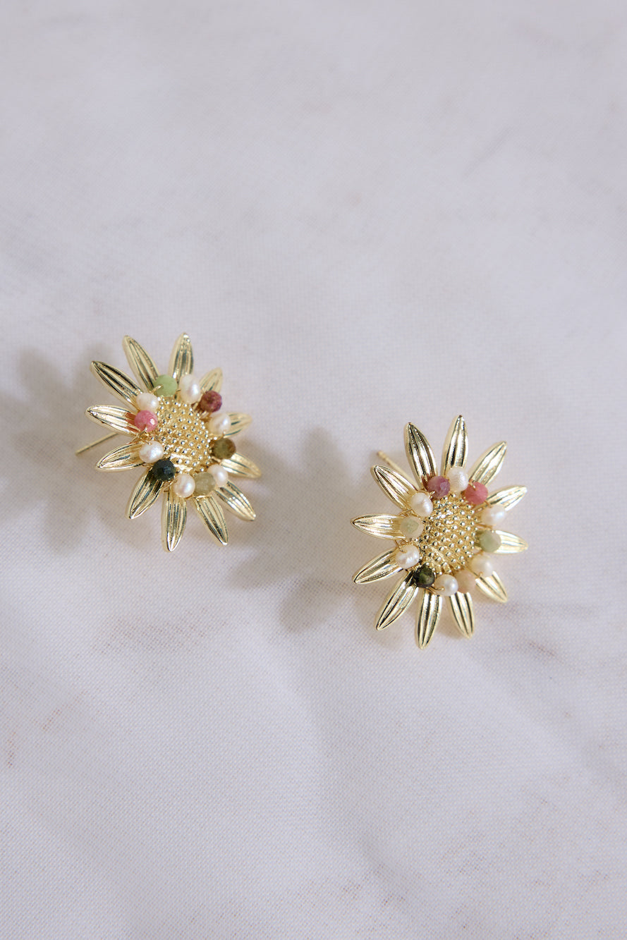 18K Gold Plated Sun lit Garden Earrings Gold-Trogz