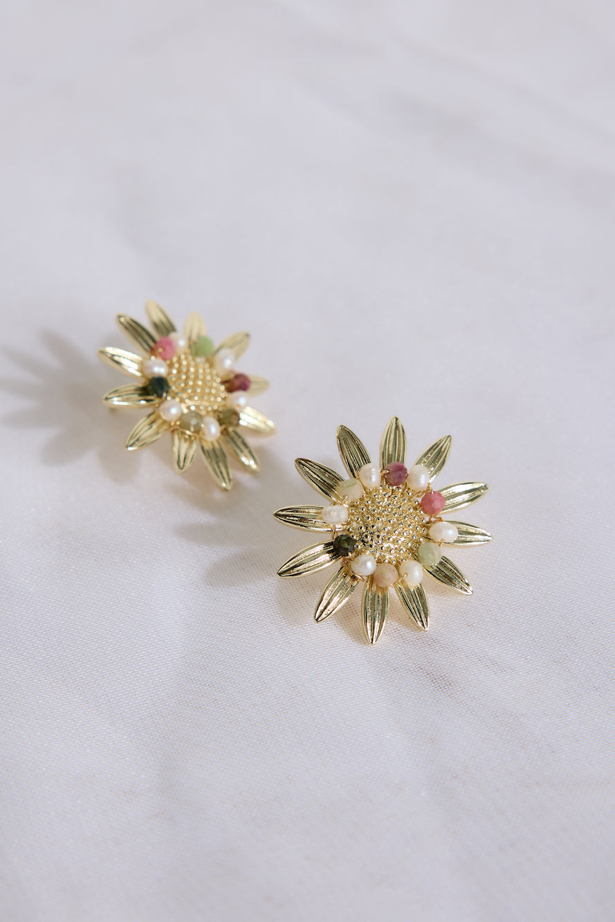 18K Gold Plated Sun lit Garden Earrings Gold-Trogz