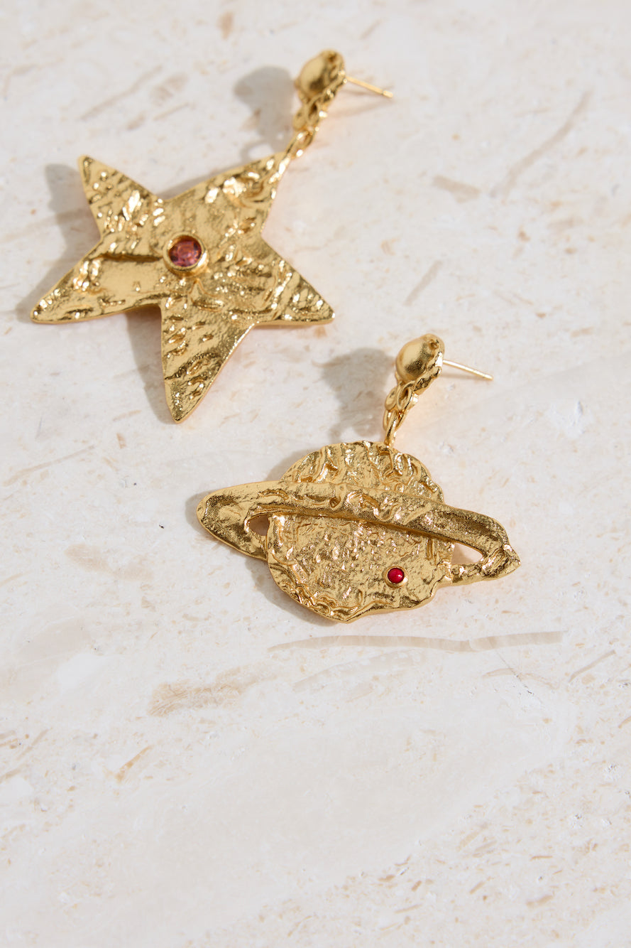 18K Gold Plated Universal Beauty Earrings Gold-Trogz