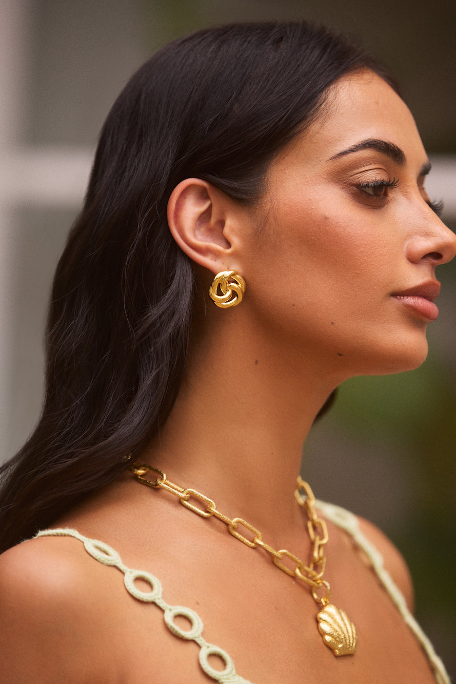 18K Gold plated Holiday Sun Earrings Gold-Trogz