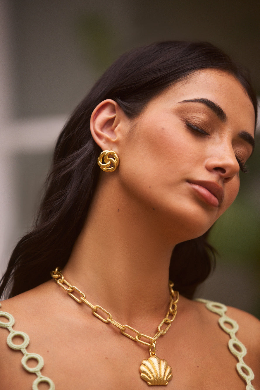 18K Gold plated Holiday Sun Earrings Gold-Trogz