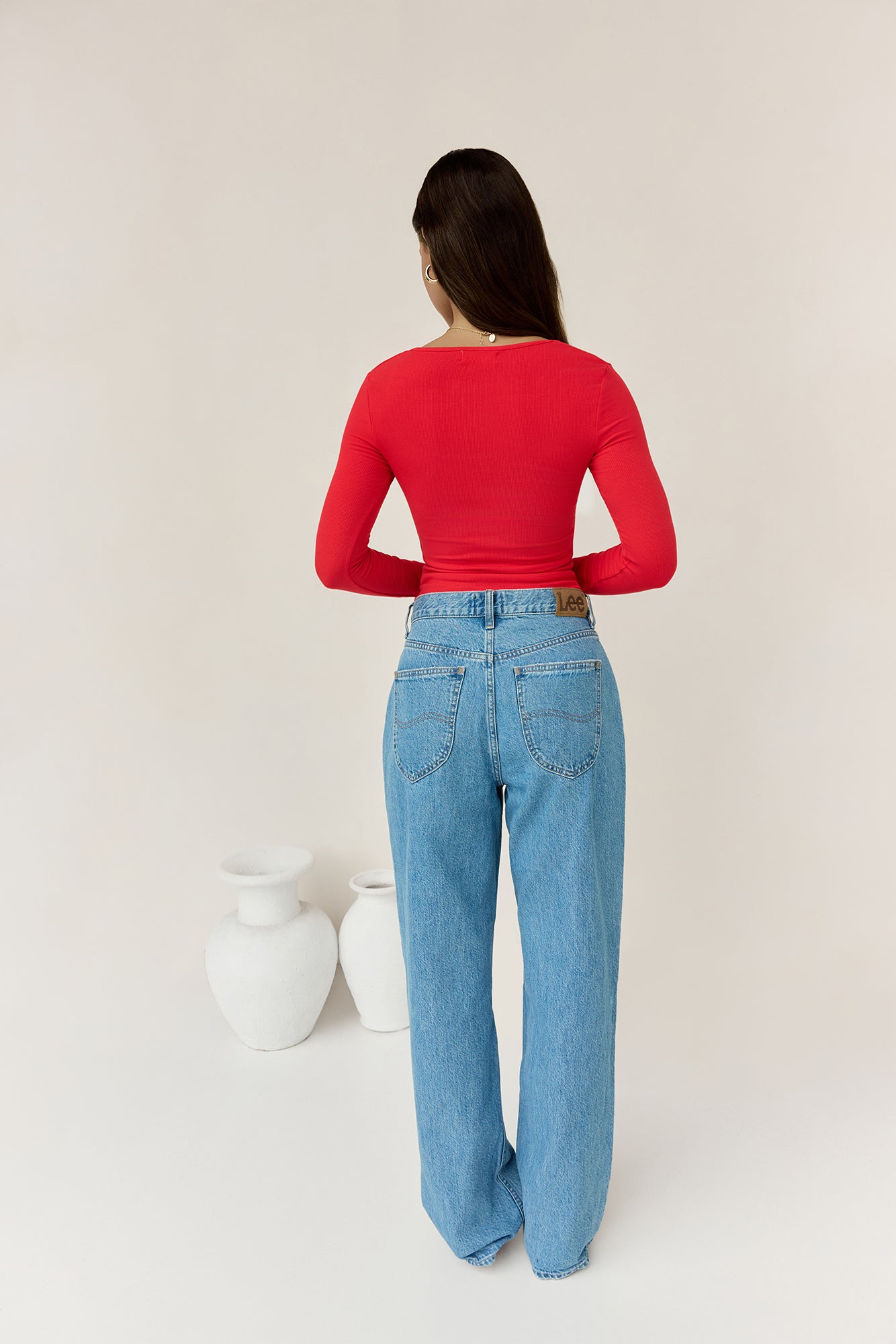 BASE Wear Now Ribbed Long Sleeve Top Red-Trogz