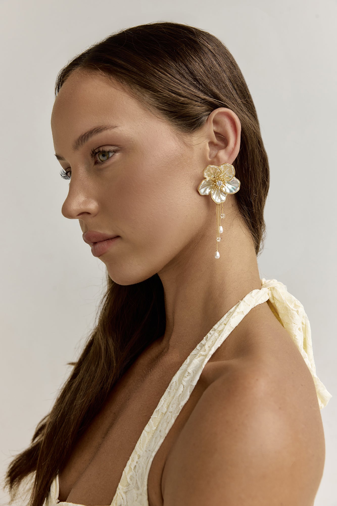 18k Gold Plated Moon Blooms Earrings Gold-Trogz