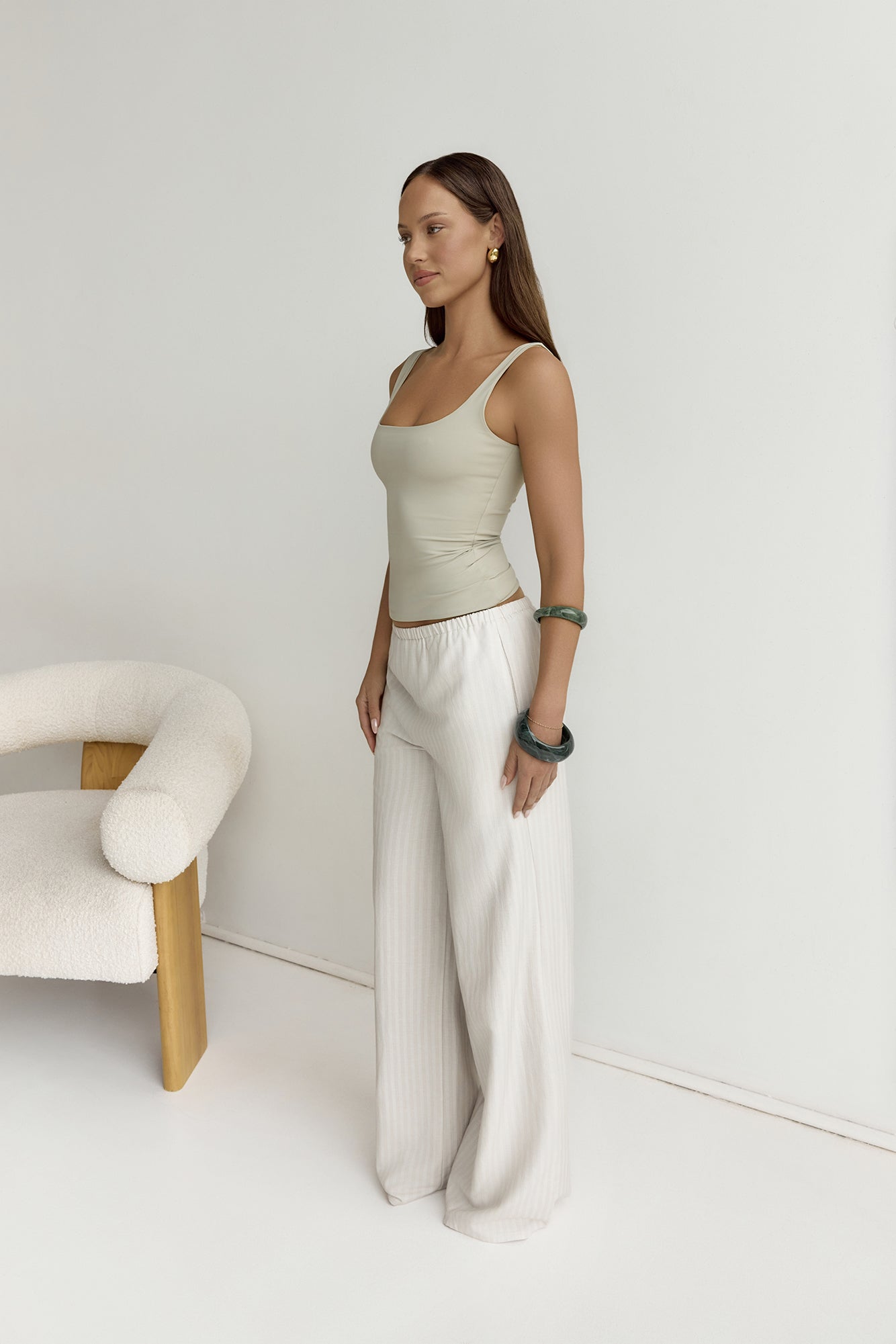 BASE Everyday Staple Singlet Top Sage-Trogz