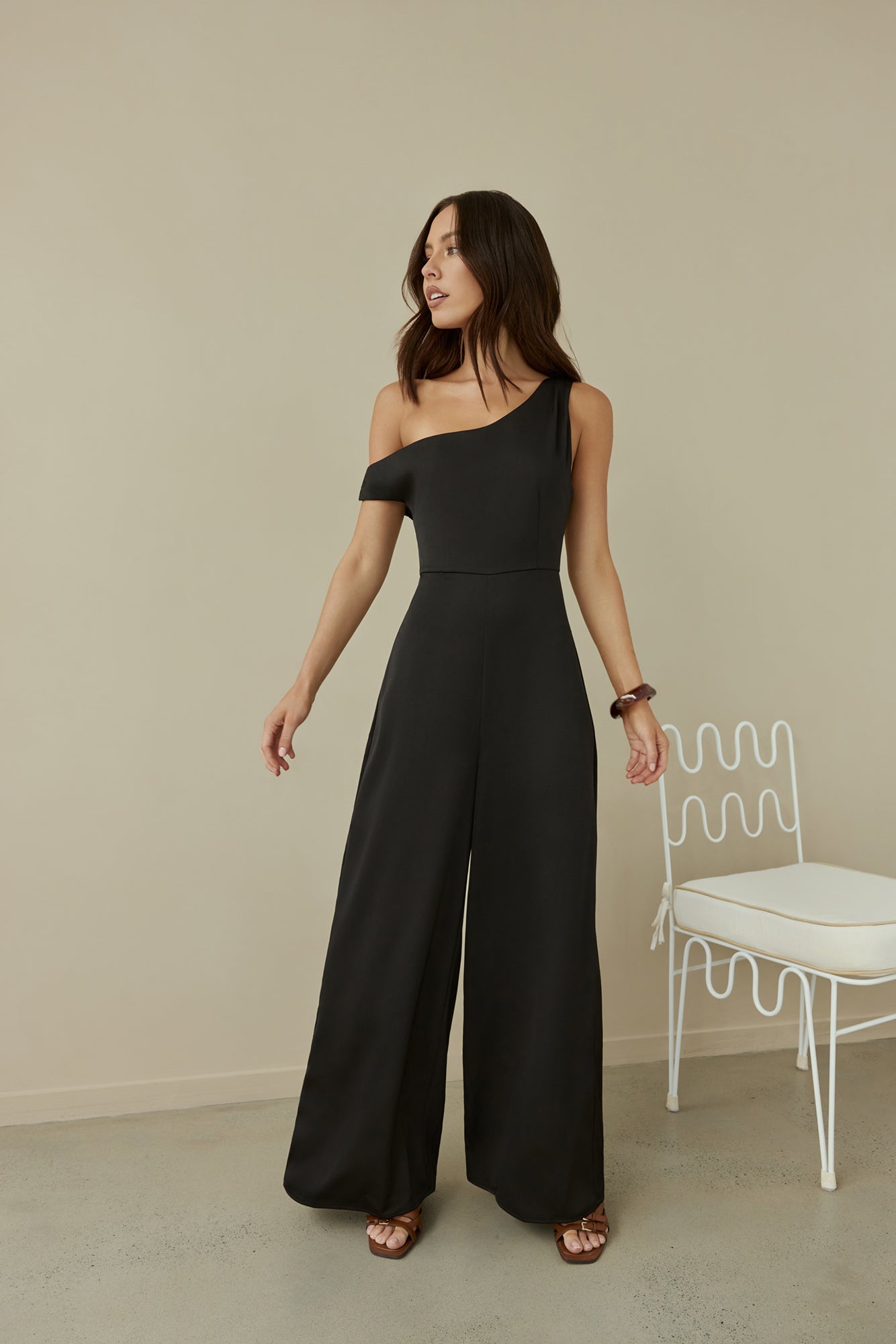 Secret Society Off Shoulder Jumpsuit Black-Trogz
