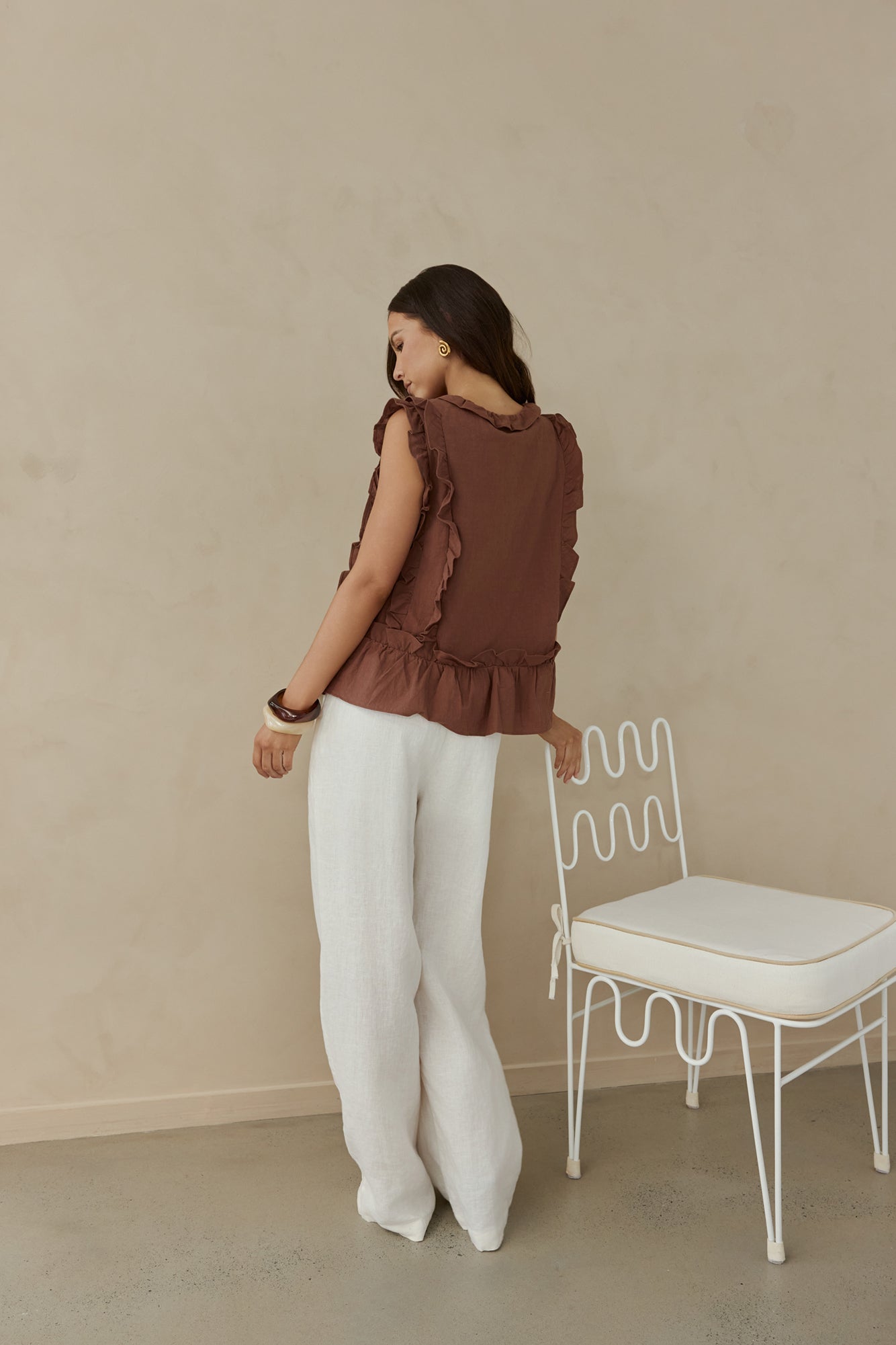 Bellano Vest Top Brown-Trogz