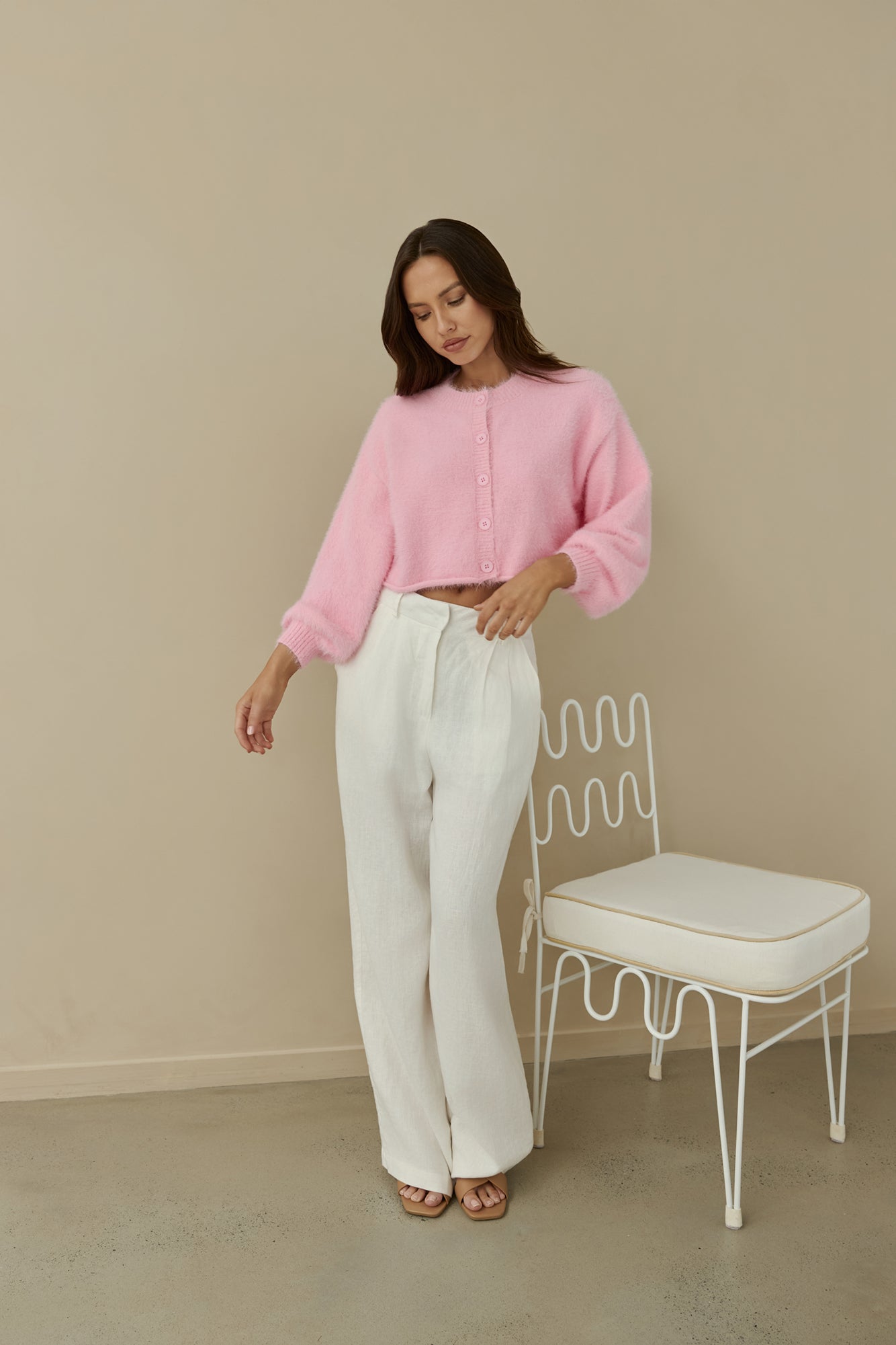 Cloud Nine Fluffy Cardigan Pink-Trogz