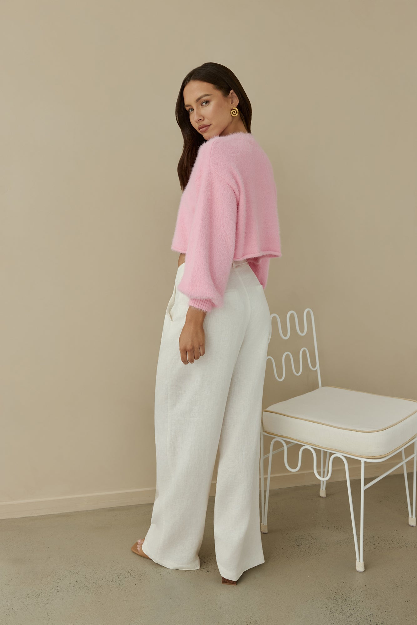 Cloud Nine Fluffy Cardigan Pink-Trogz