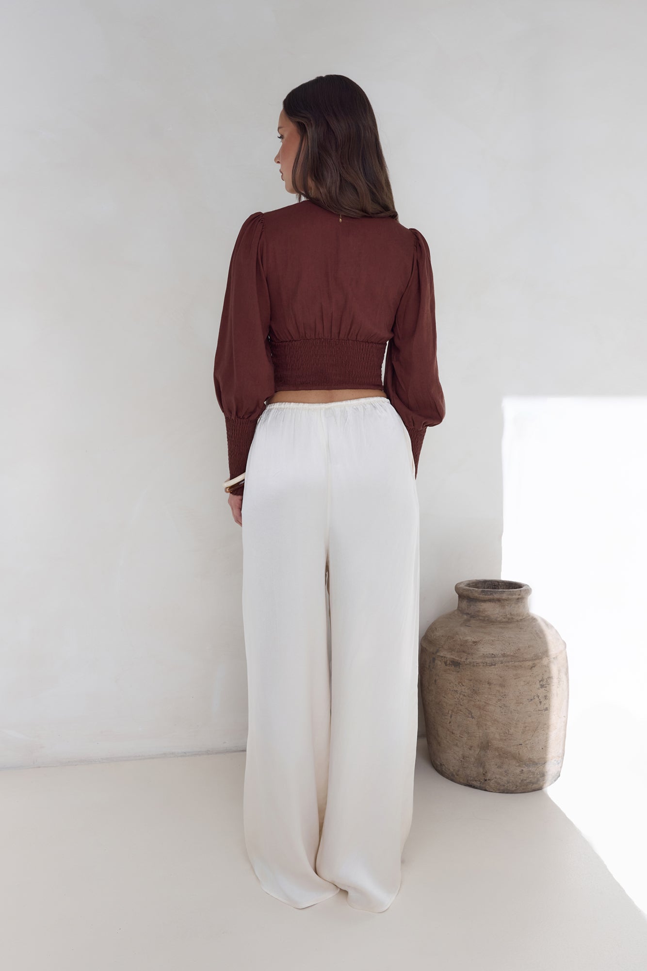 Brush Of Luck Long Sleeve Top Brown-Trogz