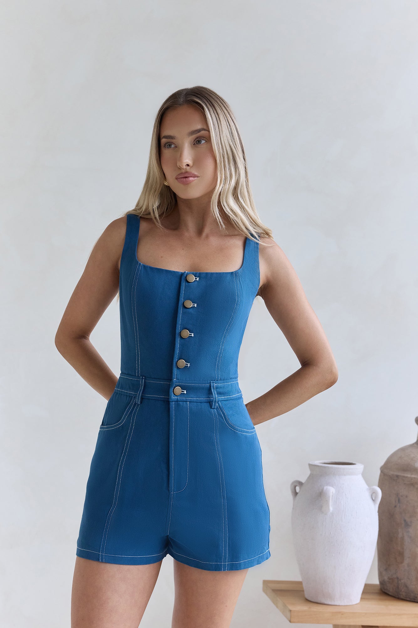 Darcys Dreams Playsuit Blue-Trogz