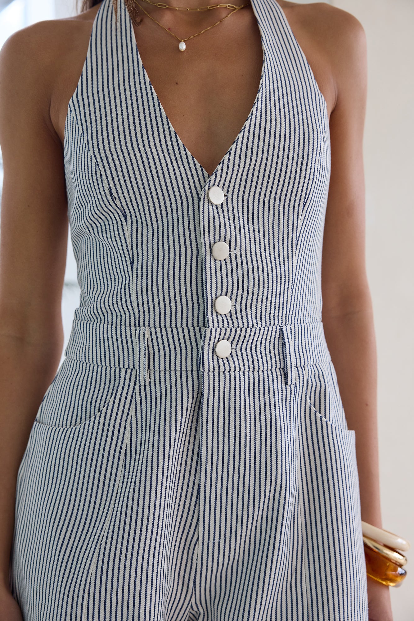 Little Things Romper Blue Stripe-Trogz