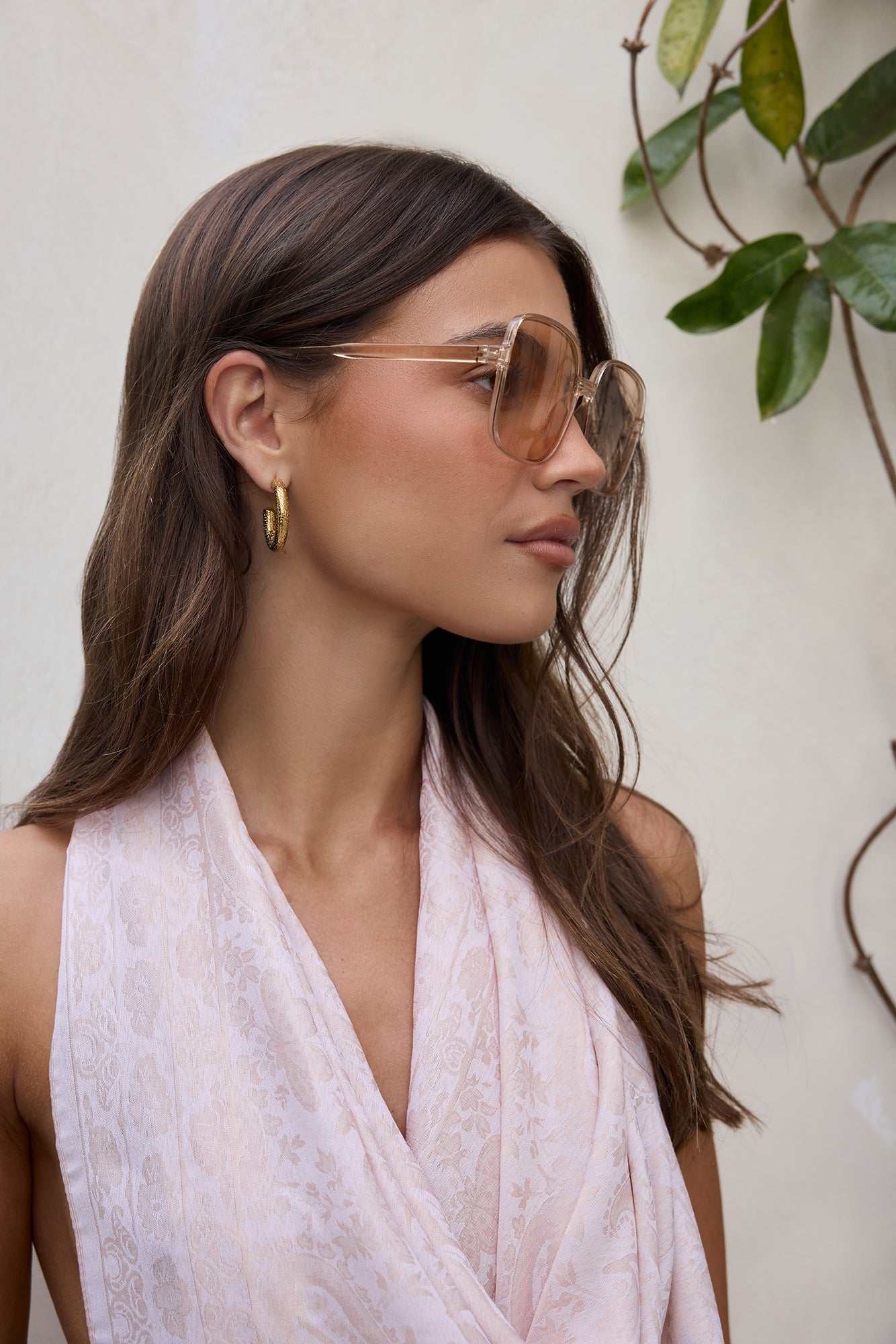 18k Gold Plated Art Wall Hoop Earrings Gold-Trogz