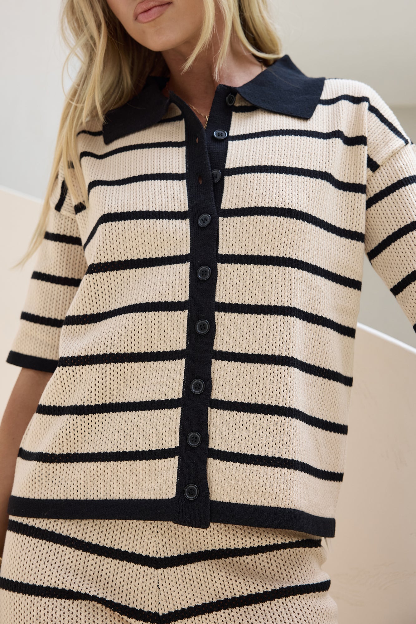 Lounging And Loving Knit Top Beige-Trogz